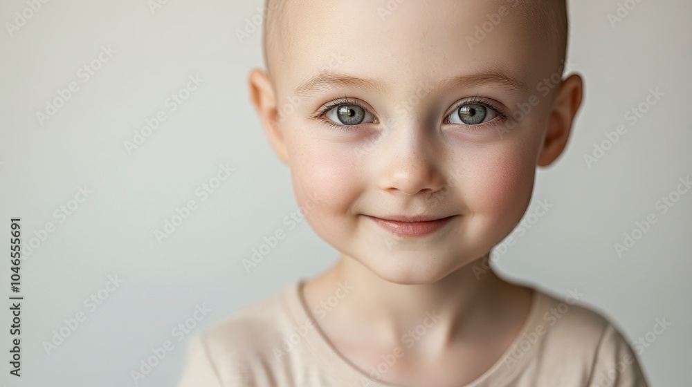 A smiling child with short hair, showcasing innocence and joy against a simple background. A smiling child with short hair, showcasing innocence and joy against a simple background.