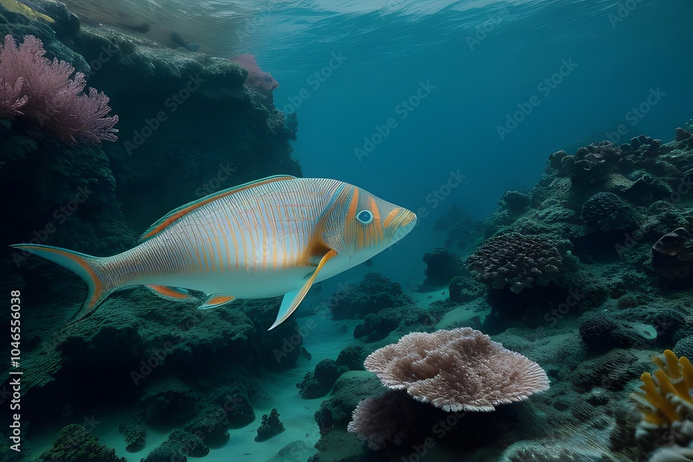 Obraz premium ia generated. coral reef in the sea. coral reef