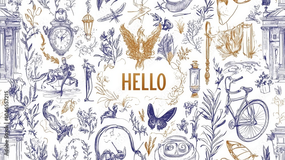 Elegant Navy Blue and Gold Foil Elegant Navy Blue and Gold Foil