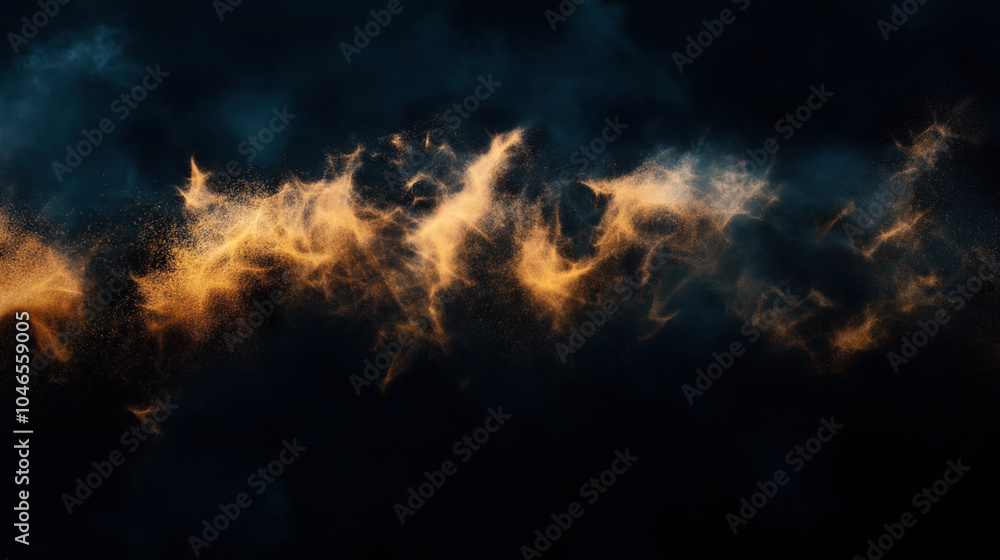 Abstract image of swirling orange and blue smoke or powder creating dynamic patterns against a dark background, evoking a sense of energy and motion. Abstract image of swirling orange and blue smoke or powder creating dynamic patterns against a dark background, evoking a sense of energy and motion.
