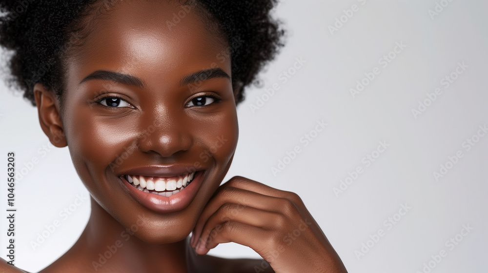 Smiling Woman with a Radiant Glow Smiling Woman with a Radiant Glow
