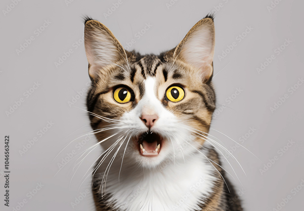 Obraz premium The cat was shocked.