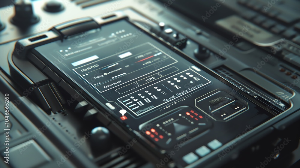 A detailed render of a dictaphones settings menu on its screen A detailed render of a dictaphones settings menu on its screen