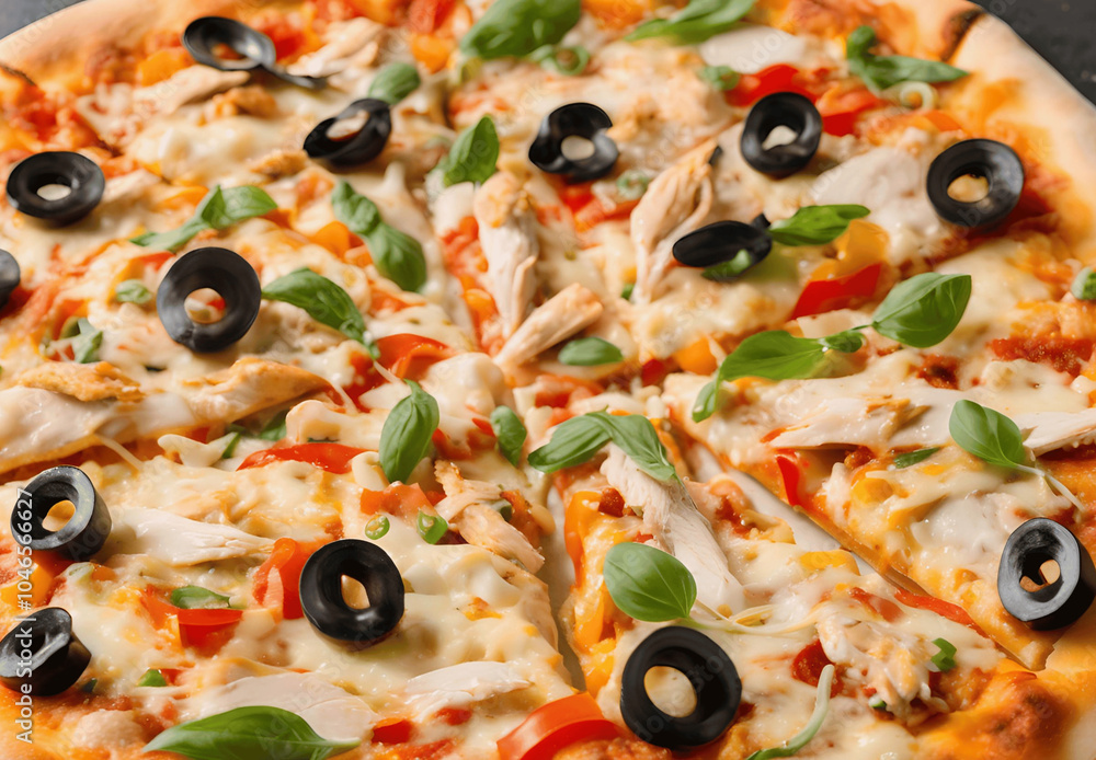 pizza with salami and olives pizza with salami and olives