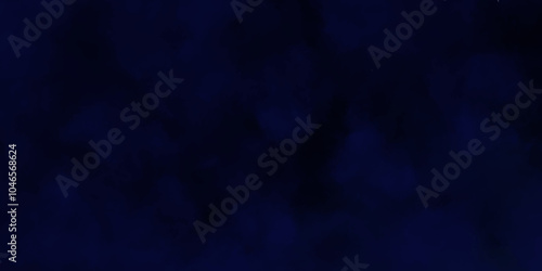 Abstract dark blue watercolor cloudiness, mist, or smog background. Dark navy blue sky with black background and blurred pattern. Vivid textured aquarelle painted art design background.