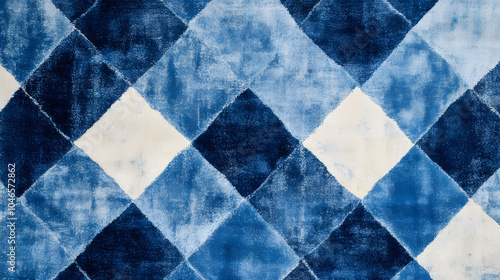 Blue diamond pattern