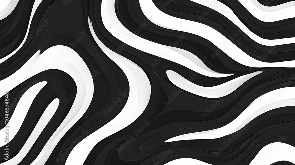 Dynamic black white waves Dynamic black white waves