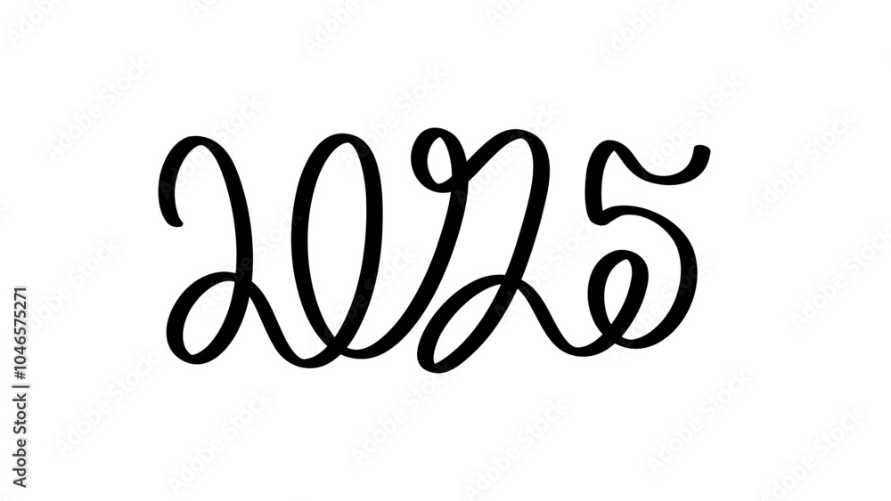 2025 hand drawn for Happy New Year poster, Brochure design template, Flat Modern design , illustration Vector EPS 10 2025 hand drawn for Happy New Year poster, Brochure design template, Flat Modern design , illustration Vector EPS 10