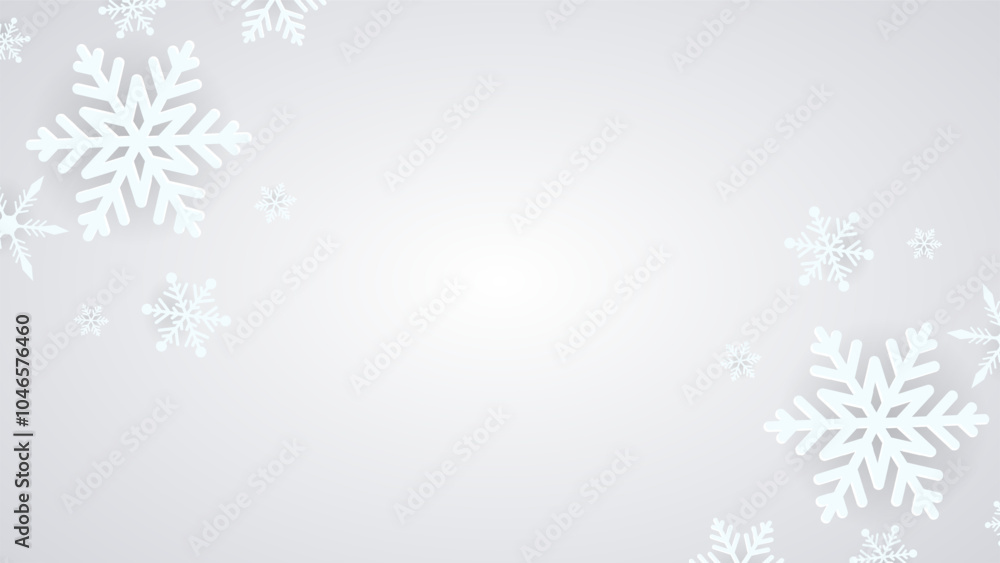 Merry Christmas and Happy New Year, Snowflake background on white background with copy space , Flat Modern design, illustration Vector EPS 10 Merry Christmas and Happy New Year, Snowflake background on white background with copy space , Flat Modern design, illustration Vector EPS 10