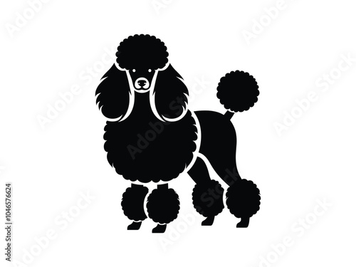 Poodle Dog Silhouette Vector Illustration