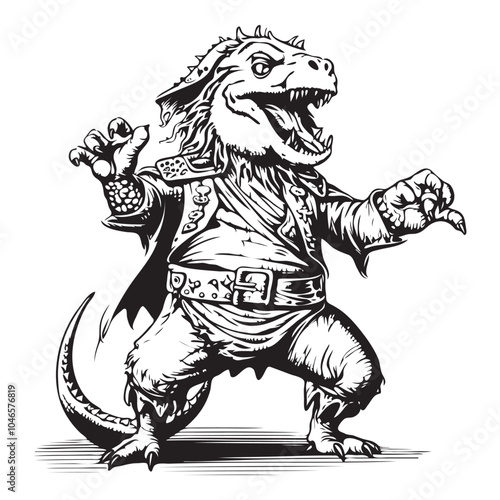 Lizard Zeppelin Pirate The Whimsical Raider of High Flying Heists