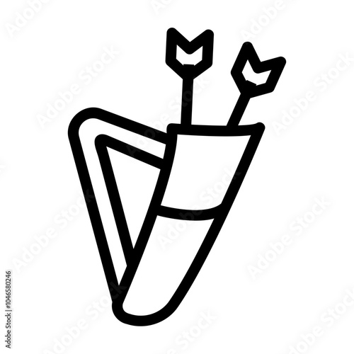 quiver Line Icon