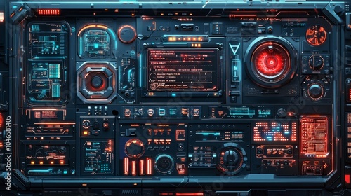 Intricate Retro Sci-Fi Menu Mockup Design