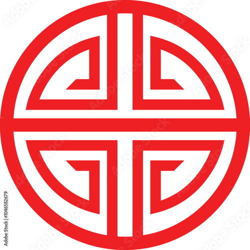 Isolated Chinese symbol of longevity Shou