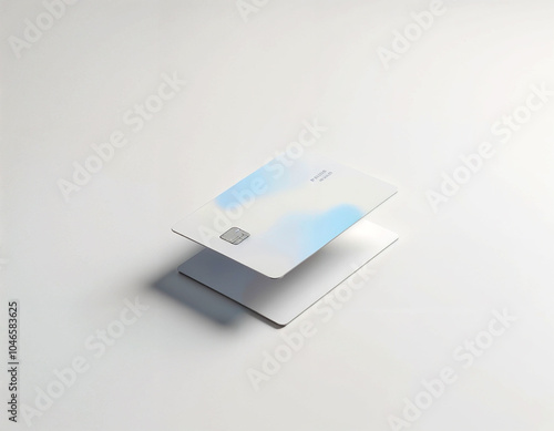 a white card debit card, bank card, atm card, Mockup credit card, is on a white background