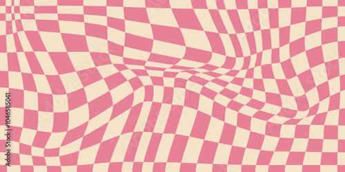 Psychedelic checkerboard poster