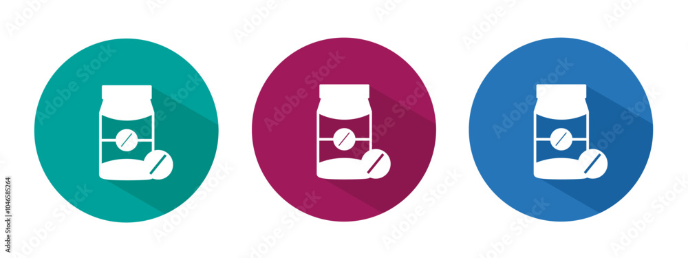Icon for medicine bottle vector illustration in flat. Icon for medicine bottle vector illustration in flat.