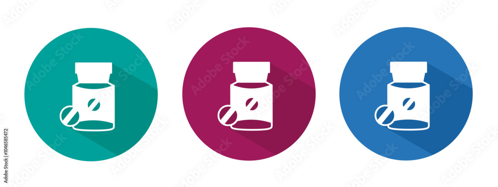 Icon for medicine bottle vector illustration in flat. Icon for medicine bottle vector illustration in flat.