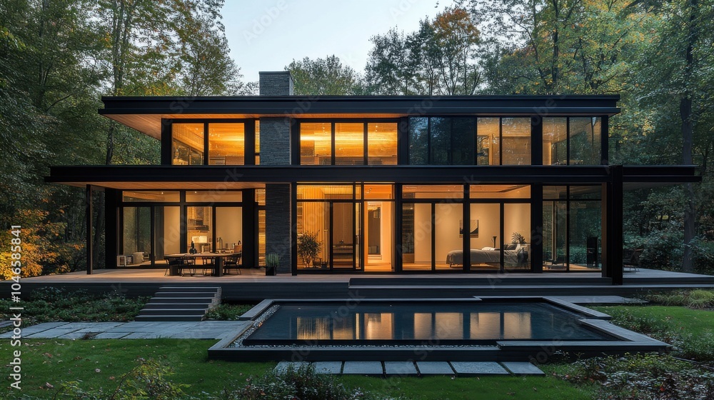Fototapeta premium Contemporary modular home.
