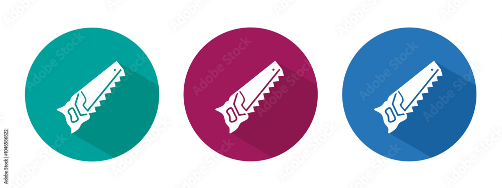 Icon for chainsaw vector illustration in flat. Icon for chainsaw vector illustration in flat.