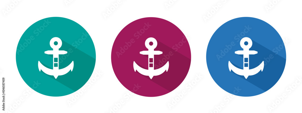 Icon for anchor vector illustration in flat. Icon for anchor vector illustration in flat.