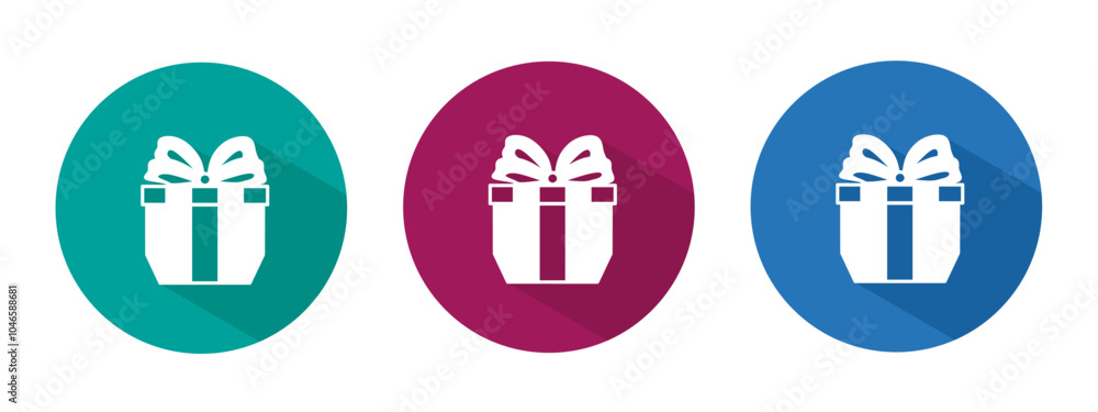 Icon for gift box vector illustration in flat. Icon for gift box vector illustration in flat.