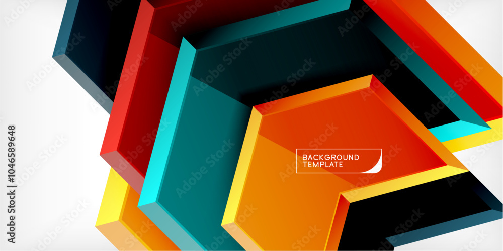 Vector 3d arrow techno design template Vector 3d arrow techno design template