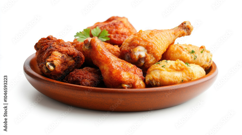 plate of assorted fried chicken wings and drumsticks, showcasing variety of textures and flavors, perfect for sharing at gatherings or enjoying as delicious snack plate of assorted fried chicken wings and drumsticks, showcasing variety of textures and flavors, perfect for sharing at gatherings or enjoying as delicious snack