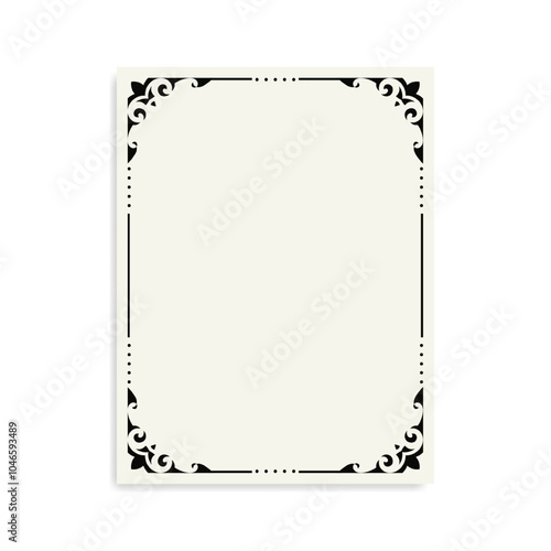 Vintage border frame engraving. - Vector.