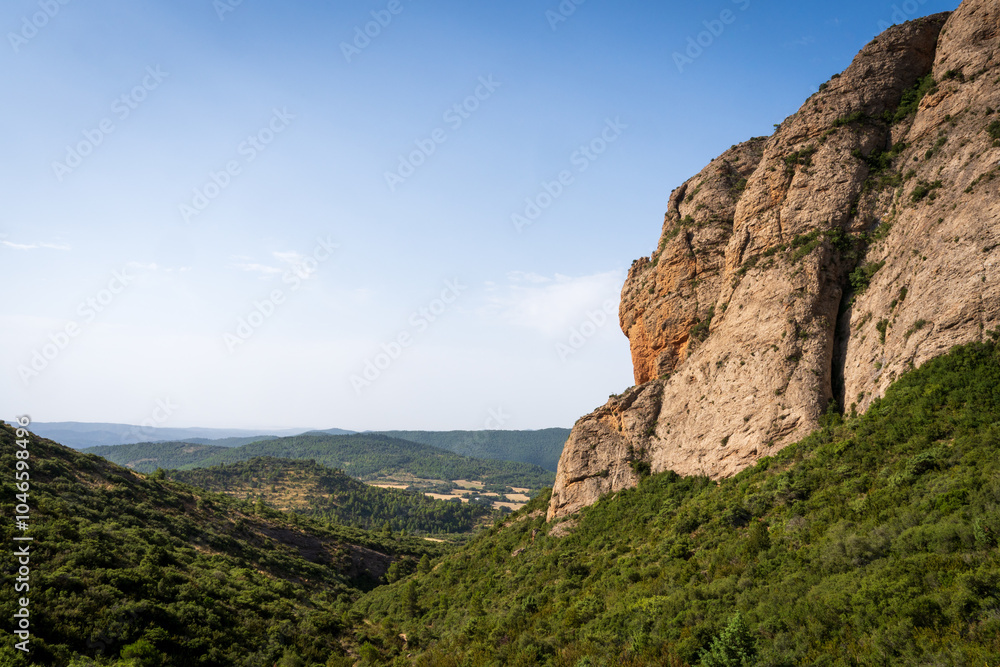 The Cliffs and Landscape of Agüero, in the province of Huesca, Aragon, Spain The Cliffs and Landscape of Agüero, in the province of Huesca, Aragon, Spain
