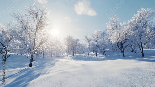 Winter Time and Snow Space, 16K Ultra Resolution