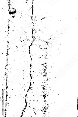 Concrete Wall surface with rough scratches, cracks, and grain, Dirty Grunge Distressed pattern texture, overlay graphic element isolated on a transparent background