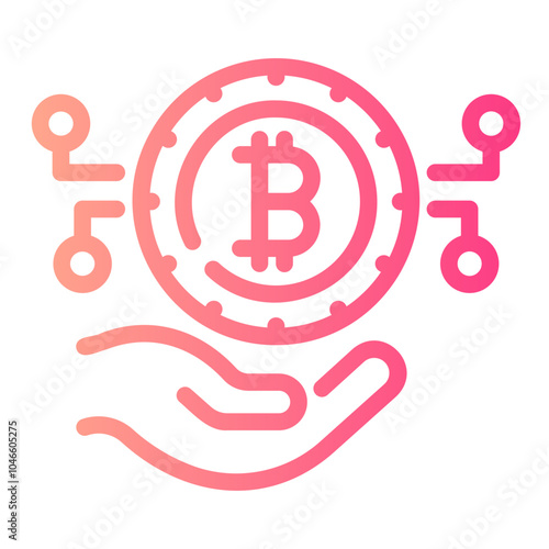digital currency Line Gradient Icon