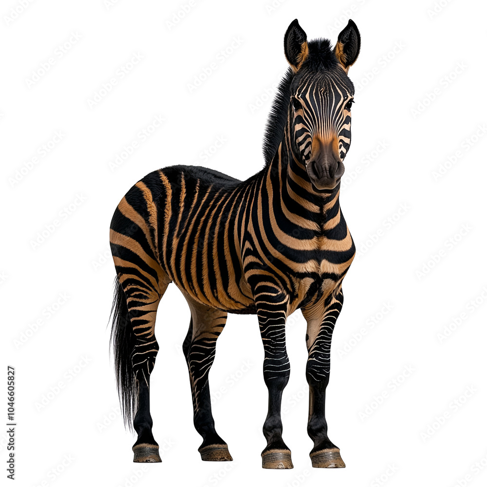 Fototapeta premium zebra isolated on white background
