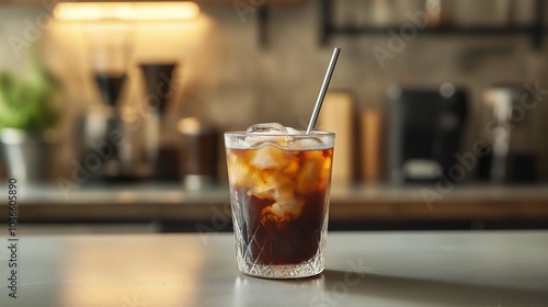 Minimalist Cold Brew Coffee in Modern Kitchen Setting