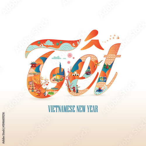 festive design with the words TET