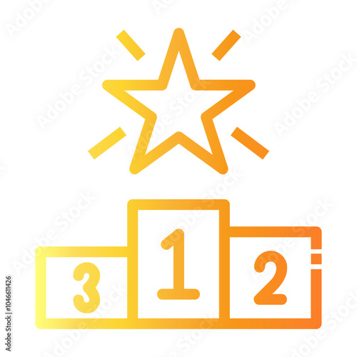 leaderboard Line Gradient Icon