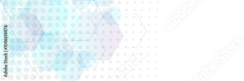 Abstract purple and white light blue gradient geometric shape background. Vector white technology hexagon background.