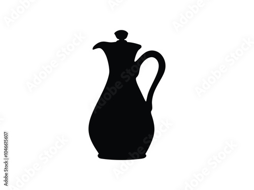 Back to School Teapot Silhouette Vector - Trendy Design for Digital Products