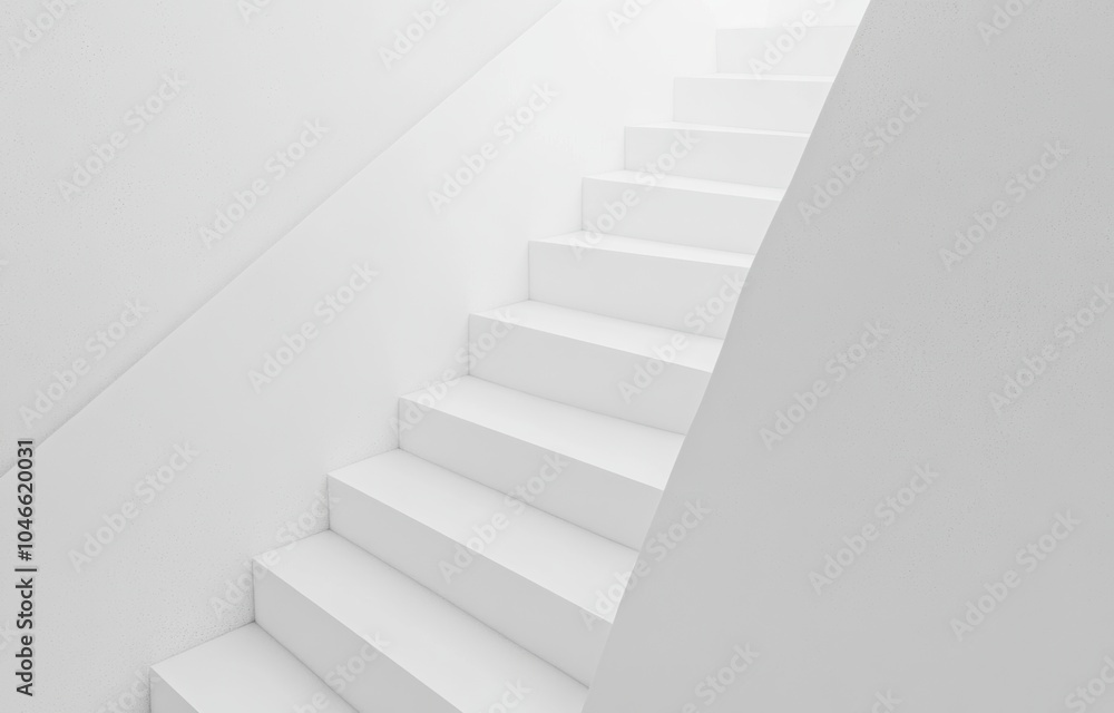 Obraz premium White Staircase.