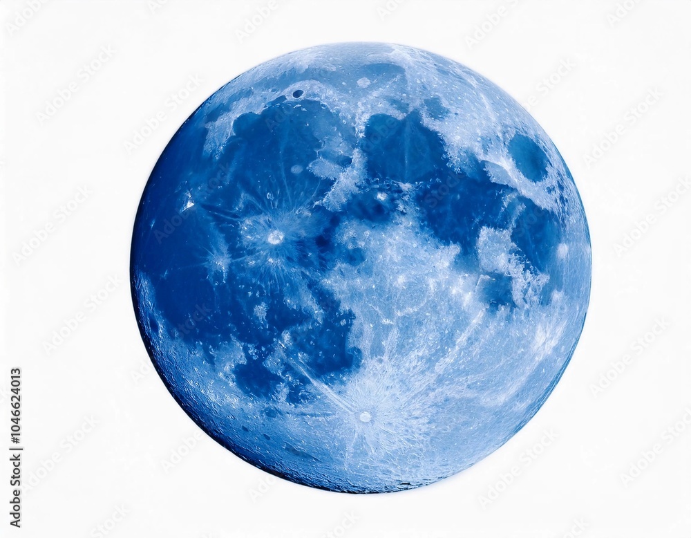 Close up photograph of the super blue moon on isolated background Close up photograph of the super blue moon on isolated background