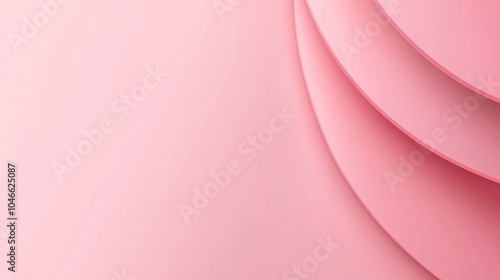 Wallpaper Mural Photo of, Pink background with minimalist shapes and contemporary design elements for banner template, white space in the center of the page for text Torontodigital.ca