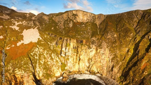 Slieve League in Donegal Ireland - the highest cliffs in Europe - Breathtaking and Stunning Coastal Cliffs That Overlook the Serene and Calm Waters