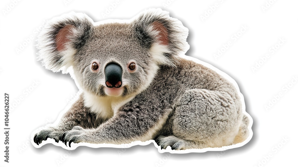 Cute Koala Sticker Design Featuring Fuzzy Ears and Playful Expression, Perfect for Adding Charm to Your Collection Cute Koala Sticker Design Featuring Fuzzy Ears and Playful Expression, Perfect for Adding Charm to Your Collection