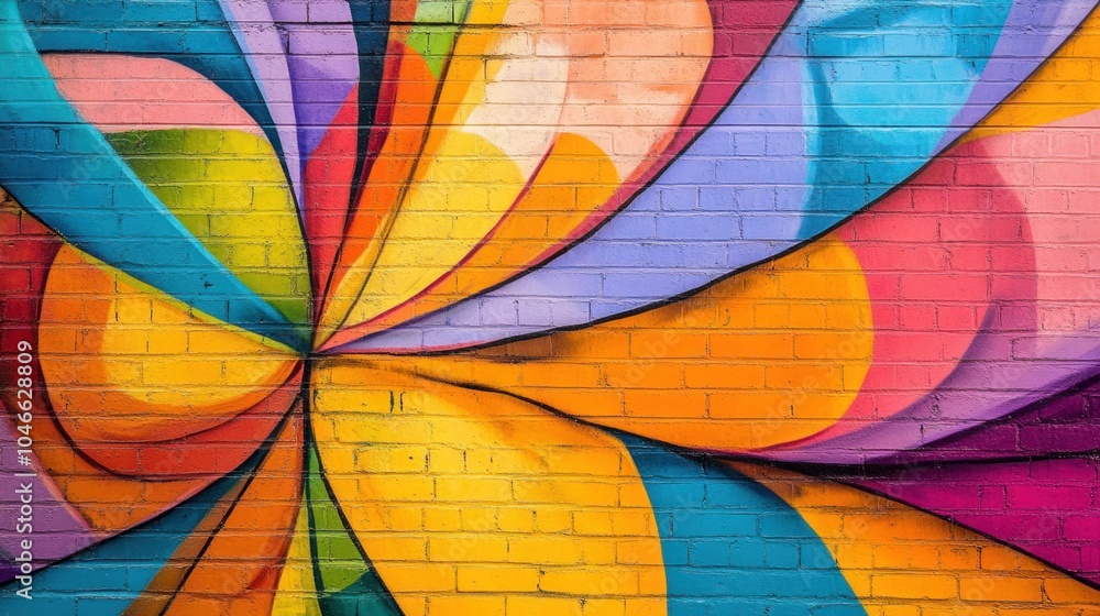 Fototapeta premium Colorful Graffiti on Brick Wall