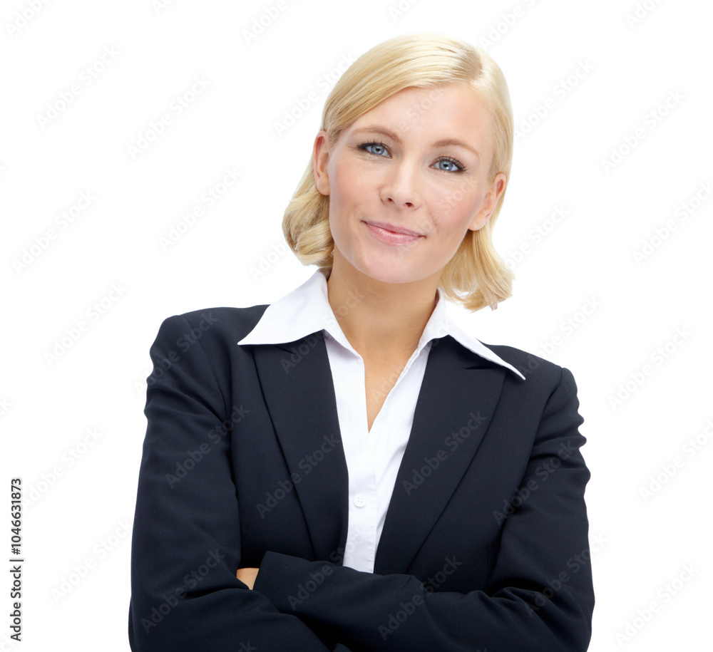 Happy, portrait and business woman with confidence in formal suit or attire on a white studio background. Young, female person or blonde model with smile or fashion for job or career opportunity Happy, portrait and business woman with confidence in formal suit or attire on a white studio background. Young, female person or blonde model with smile or fashion for job or career opportunity
