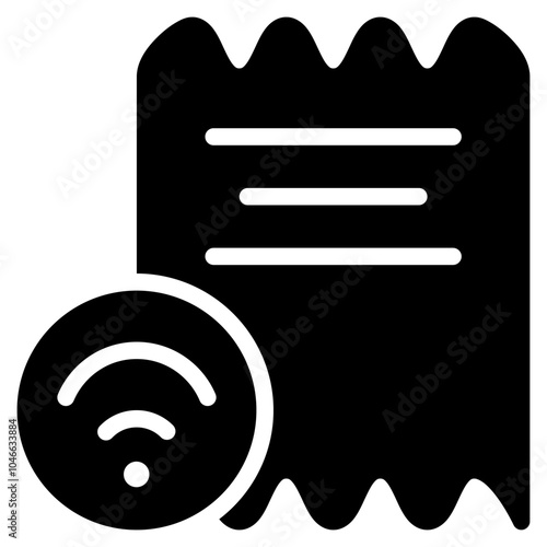 internet bill icon with glyph style. Suitable for website design, logo, app and UI. Based on the size of the icon in general, so it can be reduced.