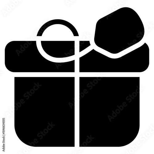 present icon with glyph style. Suitable for website design, logo, app and UI. Based on the size of the icon in general, so it can be reduced.