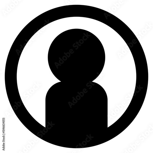 profile icon with glyph style. Suitable for website design, logo, app and UI. Based on the size of the icon in general, so it can be reduced.