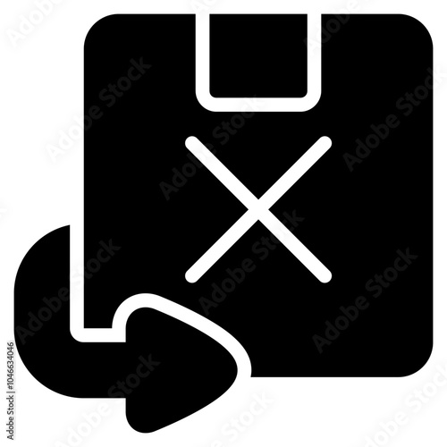 return goods icon with glyph style. Suitable for website design, logo, app and UI. Based on the size of the icon in general, so it can be reduced.